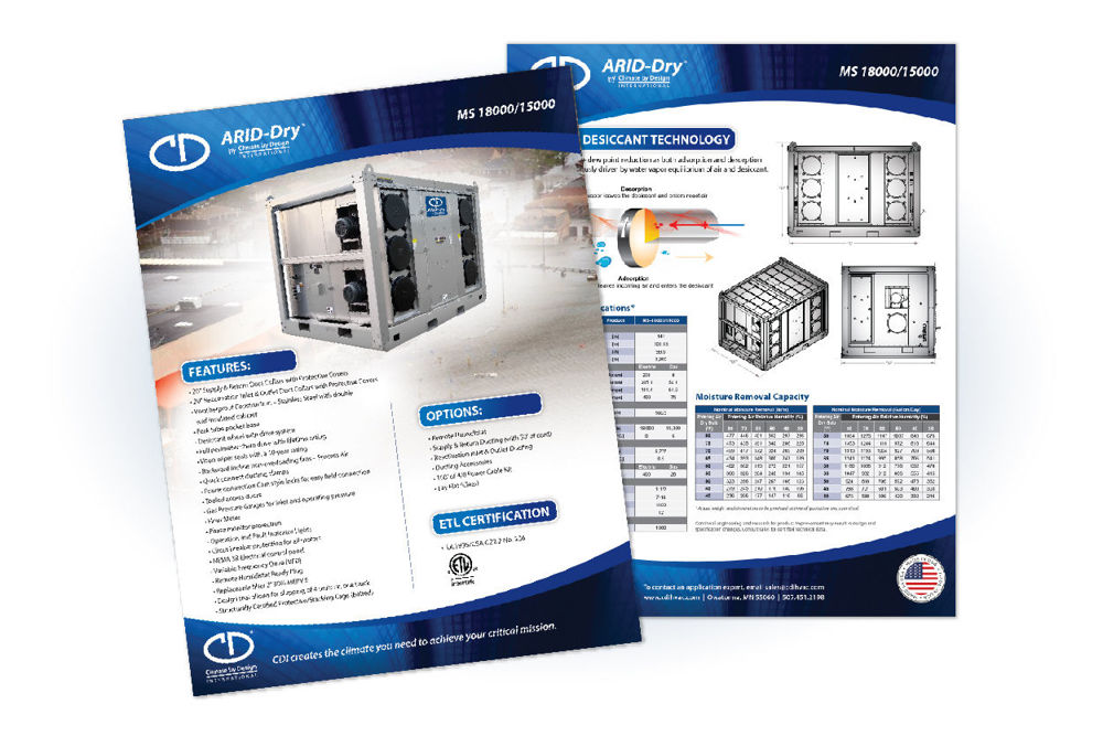 ARID-Dry MS 18000/15000 SPEC SHEET